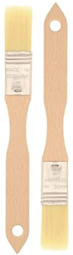 teemando® 2 pennelli per la casa, piatti, 20 cm, larghezza 1 pollice con setole naturali