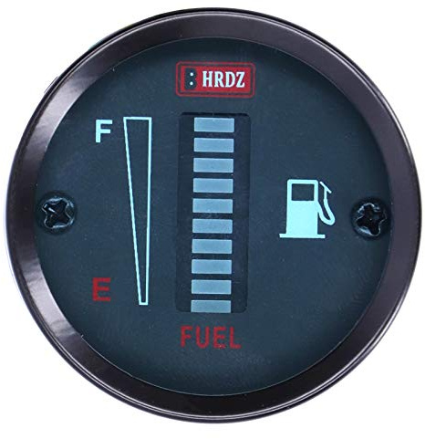 Indicador de Nivel de Combustible, Indicador de Indicador de Combustible LED de 52 Mm de Diámetro, Resistencia Ajustable de 12 V, Medidor de Nivel de Combustible Digital Universal