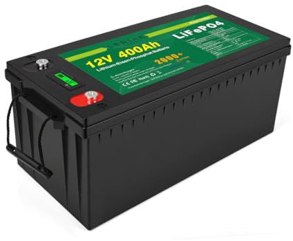 LiFePO4 Batería de 12 V 400 Ah 200 A de litio-hierro-fosfato batería para camping barco solar