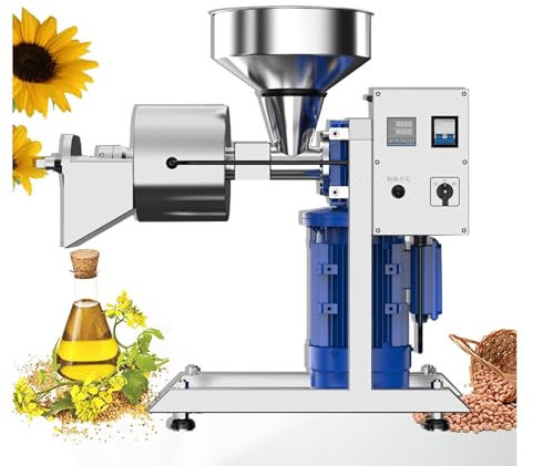 Mini torchio per oliveFrantoio Elettrico pressato a Freddo Commerciale Completamente Automatico, frantoio, Oliva di Cocco, Colza, Sesamo, Arachidi, ECC. Potenza Motore: 1700 W.