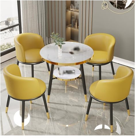 Rezeption Tisch Und Stuhl Kombination,Bürotisch Und Stuhl Set Couchtisch,Büro Runder Besprechungstisch,Verhandlungstisch Meetings Kleine Tische,Platzsparende,for Esszimmer,Wohnzimmer,60/70/80cm (Colo