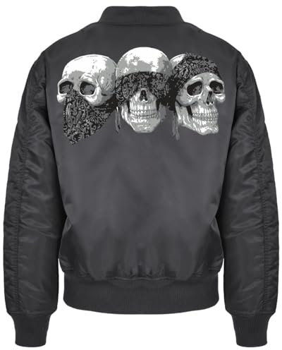 Spaß Kostet Herren Bomberjacke Totenköpfe Skull Division Größe S bis 7XL patch death