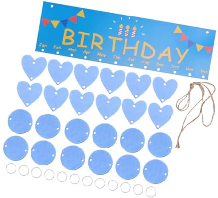 KICHOUSE 1Stk Geburtstagskalender hölzern Schild zum Aufhängen an der Wand persönliche wandverkleidung Hängekalender aus Holz Holzkalender selber machen Bambus