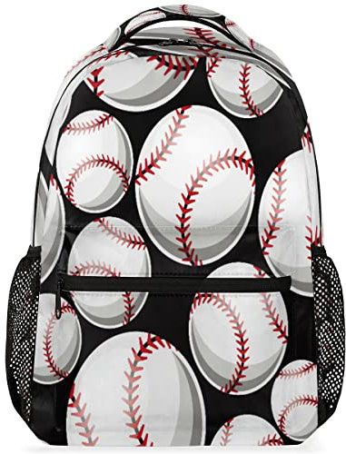 USA Patriotische Sterne, größerer Rucksack, Schule, Büchertasche für Kinder, Jungen, Mädchen, Reise, Laptop, Rucksack, Büchertasche, Wandern, Camping, Tagesrucksack, Baseball-Softball, One size