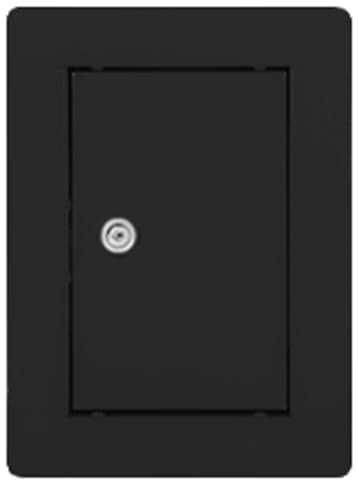 Revisionstür Revisionsklappe Wartungsklappe mit Schloss verzinktes pulverbeschichtetes Stahlblech Schwarz matt (1, Breite x Höhe: 100 x 150 mm)