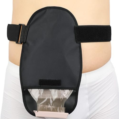 AQUASHIELDING Stomabeutelabdeckungen mit verstellbarem Gürtel, wasserdicht, Stoma-Duschabdeckung, waschbare Beuteleinlage mit universeller Öffnung für Damen und Herren