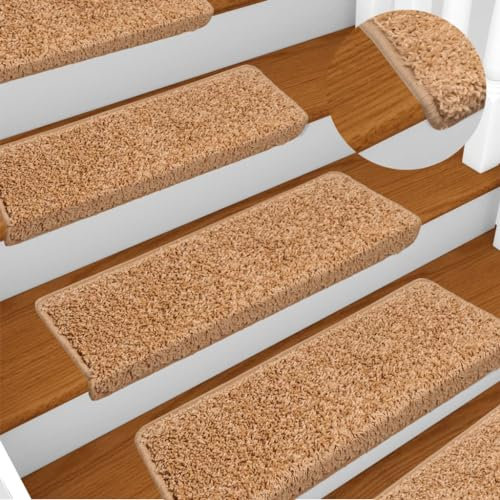 AUUIJKJF Home Items, Teppich-Stufenmatten 15 Stück, 65 x 21 x 4 cm, Beige, Anzugmöbel
