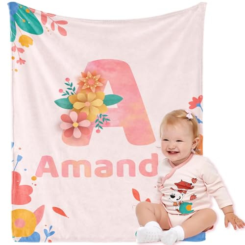 Bemaystar Coperta Neonato Personalizzata- Coperta Neonato Invernale, Regali Per Neonati, Regali Personalizzati Per Per Ragazzi e Ragazze