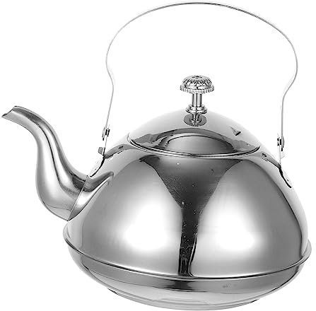 Cabilock Kitchen Tea Kettle Stainless Steel Large Ergonomic Handle Restaurant Quality Easy to Clean