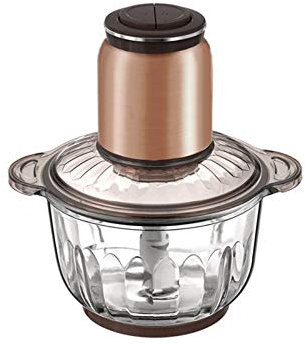 - Hachoir à Viande Mini Robot culinaire pour Viande, légumes, Fruits et Noix Bol en Verre de Grande capacité de 2 litres et Lames tranchantes 350 W