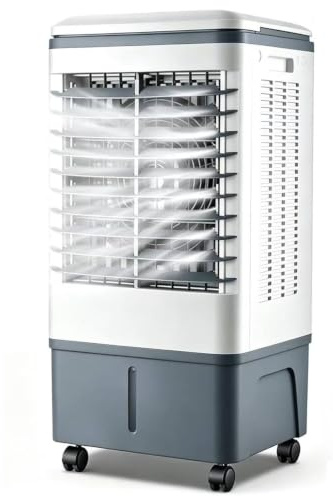 Cooler Evaporative Air Cooler with Water Tank Portable Air Conditioner with 3 Speeds 12H Timer Cooling Fan for Garage Commercial Use Industrial air conditioning (Remote control type, 70cm)