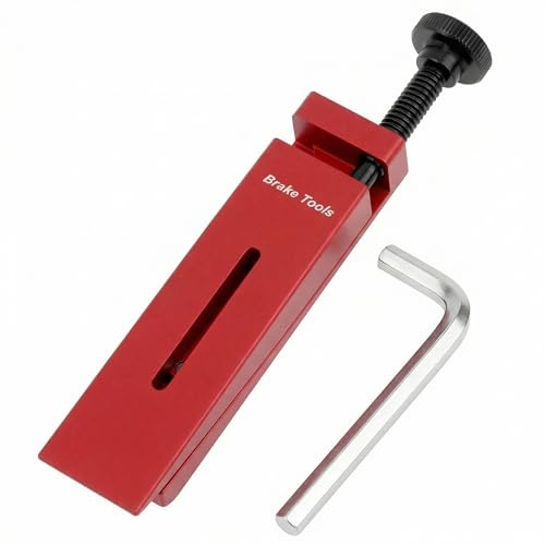 QWORK® Bremskolbenpresse Fahrrad, Kolbenpresswerkzeug Bremssattel, Aluminium, Rot