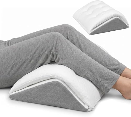 MIUUIPI Coussin veineux - Coussin de positionnement des jambes - Coussin de genou pour dormir sur le dos - Coussin de positionnement ergonomique pour jambes et pieds - Coussin triangulaire en mousse à