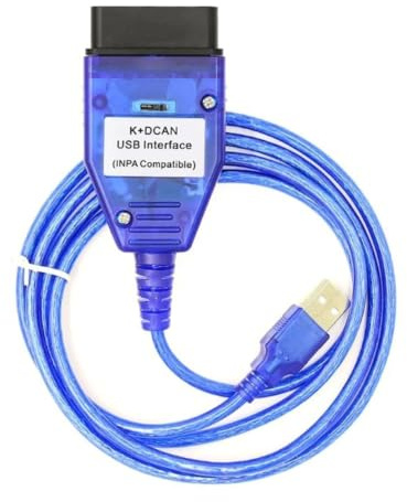 K+DCAN Câble de diagnostic pour BMW avec interrupteur, puce FT232RL Interface USB OBD2, adaptateur de codage ECU professionnel pour voiture NCS Expert entretien véhicule