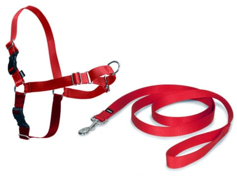 PetSafe Easy Walk - Arnés Antitirones para Perros, 4 Puntos de Ajuste, Adiestramiento de Perros, Evita Asfixia, Fácil de Poner y Quitar - Rojo - Pequeño - M