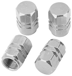 4x Tapas Tapones Válvulas Cubierta de Neumático Aluminio para LLanta de Camión Coche Color Plata