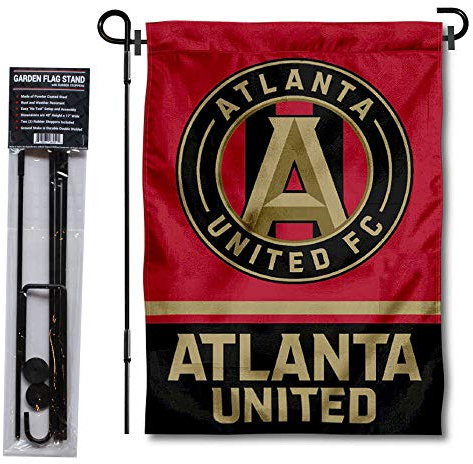 WinCraft Atlanta United Football Club Garden Flag with Stand Pole Holder