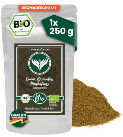 Azafran BIO CKM Gewürzmischung Cumin Koriander Muskat gemahlen 250g | Ayurvedisch inspiriert für warme Küche