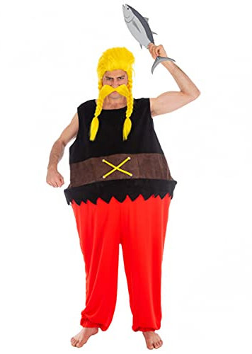 Chaks - Costume Cétautomatix pour homme, tenue officielle Astérix et Obélix, ensemble forgeron 4 pièces pour carnaval et Comic Con
