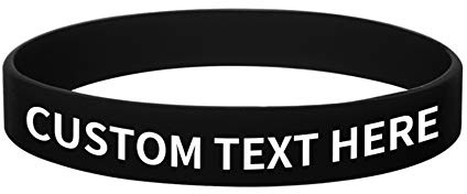 GOGO 100 Pezzi Braccialetti in Silicone Personalizzabili, Braccialetti in Gomma, su Misura Braccialetto Personalizzati Elastico