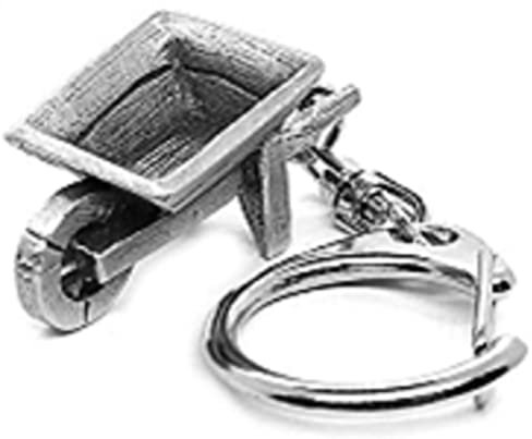 Brouette de jardin traditionnelle avec porte-clés et pochette en toile de jute citron