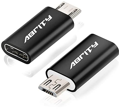 Micro to USB C Cable Adapter [2 Pack] - Connector, Converter for USB and Micro USB Devices