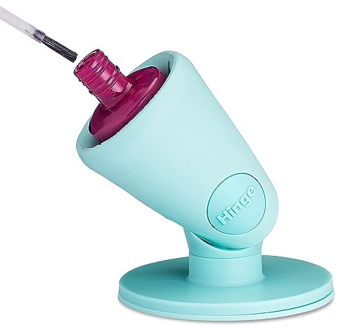 tweexy Hinge Untippable Nail Polish Bottle Holder | Anti-Spill Nail Polish Holder Stand, Tilted, IntelliStick Airlock Suction | Fingernail Painting, Nail Art Tools | Nail Polish Accessories (Zen Green)