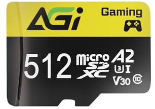 AGI TF138 Micro SD Karte 512GB Speicherkarte mit SD Adapter MicroSDXC | UHS-I, A2, U3, V30, Lesegeschwindigkeit bis zu 100 MB/s fuer Drohne, Dashcam, Kamera, Telefon, Switch, PC, Tablet.
