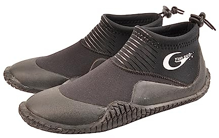 Neoprene Dive Boots, Scuba Diving Surf Wetsuit Booties for Men Women 3MM, Water Fin Shoes Sailing Boots with Anti-Slip Premium Rubber Sole for Water Sports Snorkeling (Black, Mens 12 / Womens 13)