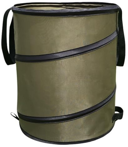 Eivdru Sacco per Rifiuti da Giardino, Sacchi da Giardinaggio, Pieghevole Sacco per Rifiuti da Giardino, Sacchi per Foglie Autoportanti con Coperchio, Raccogli Erba Tagliata, Foglie