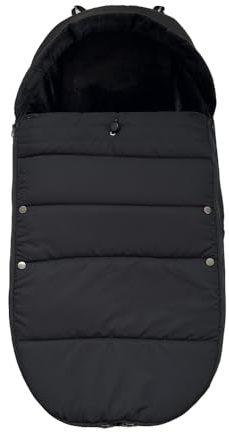 Brogtorl Kinderwagenzubehör Winterfußsack kompatibel mit Bugaboo Butterfly Kinderwagen, warmer Schlafsack für Bugaboo Bee Kinderwagen, regenfester Stoff, Schwarz , 45x90 cm