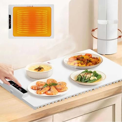 bandeja de calentamiento eléctrica portátil, Bandeja de calentamiento eléctrica con temperatura ajustable,calentador de alimentos, placa caliente, for Buffets Restaurants House Parties Dinners.