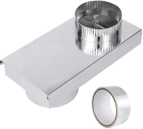 84049 Periscope Dryer Vent, 0-5 Adjustable Dryer Vent Connector Kit for Tight Space, Short Small Telescoping Exhaust Vent Hose Adapter Close to the Wall Space-saving Clothes Dryer Replacement Vents