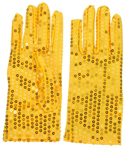 VALICLUD Trachtenhandschuhe kurz goldene handschuhe halloween Mysteriöse Ball Herren Diamant-Strass- Frauen Pailletten- Kostüm