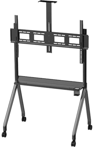 TV Ständer TV Bodenständer Mobiler TV-Ständer Für 40-75-Zoll-Fernseher, Rollender TV-Wagen Mit Medienregal Und Rädern, Trägt Bis Zu 220 Pfund, Max. VESA 900 X 600 Mm TV Ständer Standfuß(Black)