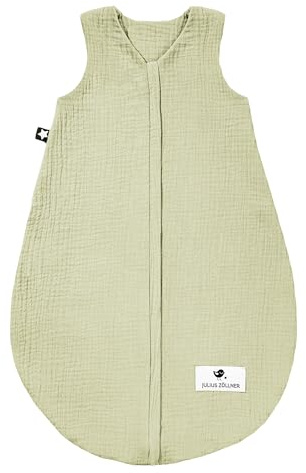 Julius Zöllner muslin sommarsovsäck lime, storlek 60 | tillverkad av mjuk muslinbomull, säker och testad för skadliga ämnen, perfekt för varma sommarnätter