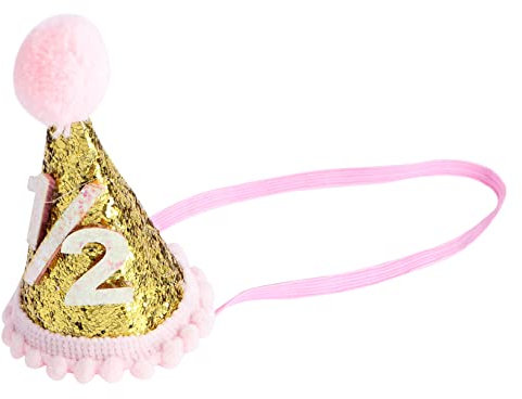 HEMOTON 1stk Geburtstagsparty-hut Erster Geburtstag Alles Zum Geburtstag Ammer Halber Goldener Hut Hutjunge Geburtstagskrone Für Erwachsene Geburtstagskappe Kunstleder Rosa
