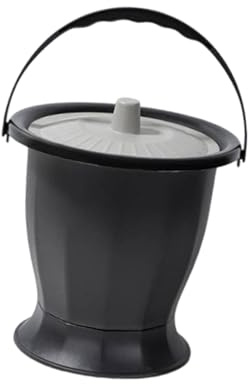 FashionCha Bouteille D'urinoir avec Couvercle pour Une Utilisation Au Chevet, Pot de Chambre pour Adultes et Enfants, Gris
