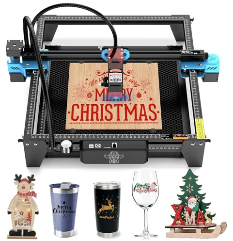 Twotree TTS-10 PRO 10W Lasergravierer Laser Gravierwerkzeuge Holzgraviermaschine Metallgraviermaschine Ledergraviermaschine mit gleich großer Wabenplatte Reduziert Schneidrauch und Staub