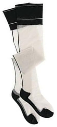 Wdbild Halterlose Strümpfe für Damen, Transparente Damenstrümpfe mit Naht, schenkelhohe Strümpfe mit Kontrastoberteil, kubanischer Ferse, Naht an der Rückseite, Overknee-Strümpfe