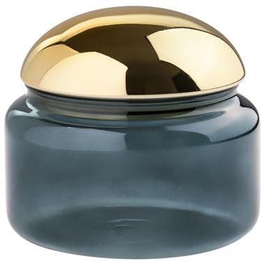 Giftcompany Voile Glasdose S blau/Silber 8,5cm