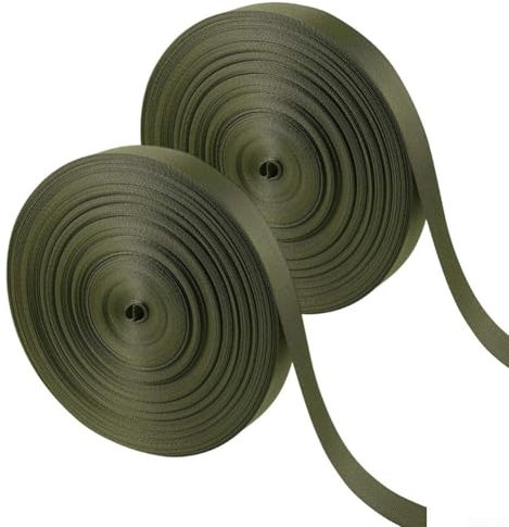 Whychstore 1 o 2 pezzi di spago da giardino, 2,5 cm x 20 m, nastro di nylon da giardino, supporto flessibile per piante e cavi (2 pezzi)