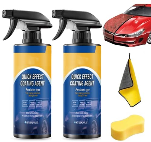 120ML Fortschrittliches Auto-Schnellbeschichtungsspray, 3-In-1 Hoher Schutz Schnelles Auto-Beschichtung Spray, Quick Effect Spray, Sprays Autos, Instant Gloss & Protection (*2)