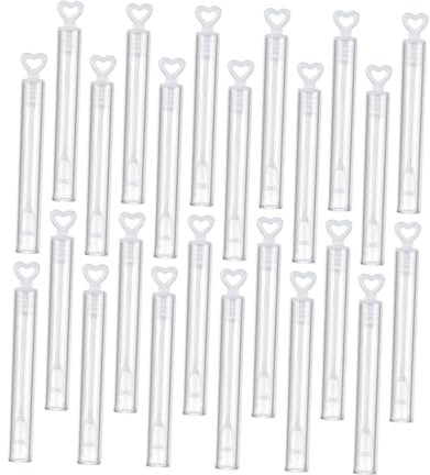 UPKOCH 24 Stücke Seifenblasenstäbe Party Hochzeit Kunststoff Transparent