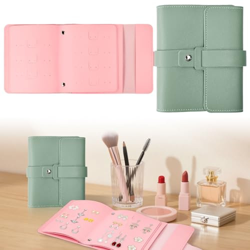 FuxFuis 2PCS Estuche Organizador de Joyas de PU Rollos de Joyería de Viaje Plegable Organizador Enrollable para Collares Bolsa de Rollo de Joyería de Viaje Libro de Pendientes Organizador de Pendiente