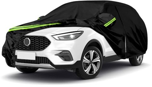 Opaltool Autoabdeckung für MG ZS Crossover 2017-2025 | Autoschutzhülle Auto Abdeckung mit Reißverschluss an der Seitentür, Anti-Diebstahl-Schloss