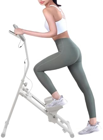 Treppensteiger Stair Stepper für Ganzkörpertraining, Vertikale Klettermaschine mit Display, Faltbare Cardio Übung Climber mit 3 Widerstandsstufen und 4 Pedalwinkel