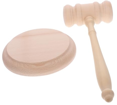 Veemoon Martelletto Per Giudici Di Legno Robusto Per Aste Asta Design Semplice e Pratico Per Uso Per Banditori e Giudici