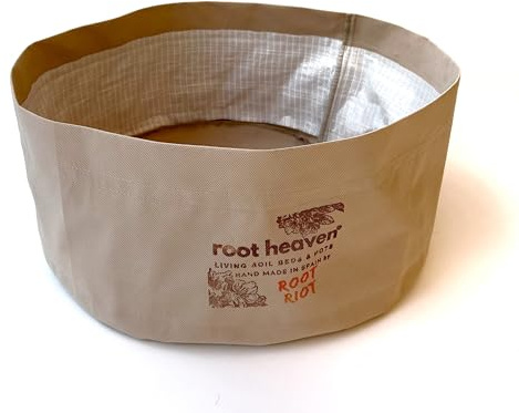 ALMICANNA Root RIOT: Low Pot - Living Soil Stofftopf aus 100% Polypropylen für Cannabis Anbau mit Stecklingen - Optimale Belüftung & Verbessertes Wurzelwachstum (30L)