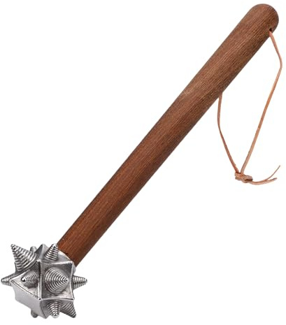 Fafeicy Marteau à Billes Spikey, Marteau à Pointes, Marteau à Panne Ronde, Robuste en Acier Inoxydable, Design Artistique Saisissant, Poignée en Bois Antidérapant, Résistant aux Chocs,
